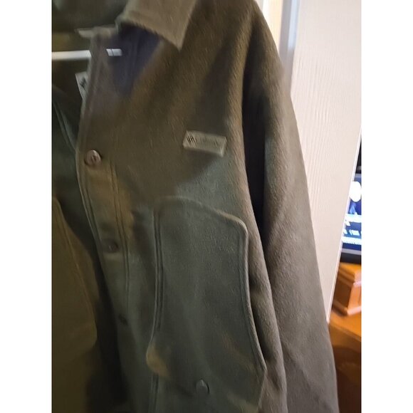 Mens EXTREMELY RARE Columbia Green Button Down Peacoat Wool Blend. Large. - Picture 7 of 16